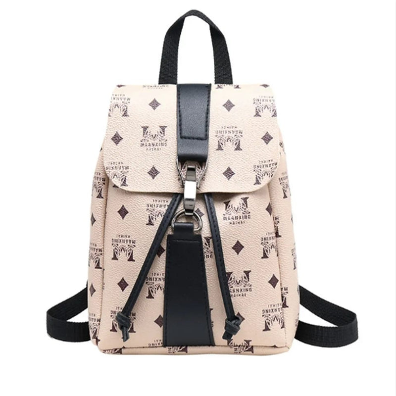 New Printed Buckle Drawstring Small Backpack S4162693 - Tuzzut.com Qatar Online Shopping