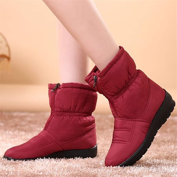 Women Winter Warm Snow Boots Ladies Slip On Water Resistant Booties 40 - Tuzzut.com Qatar Online Shopping