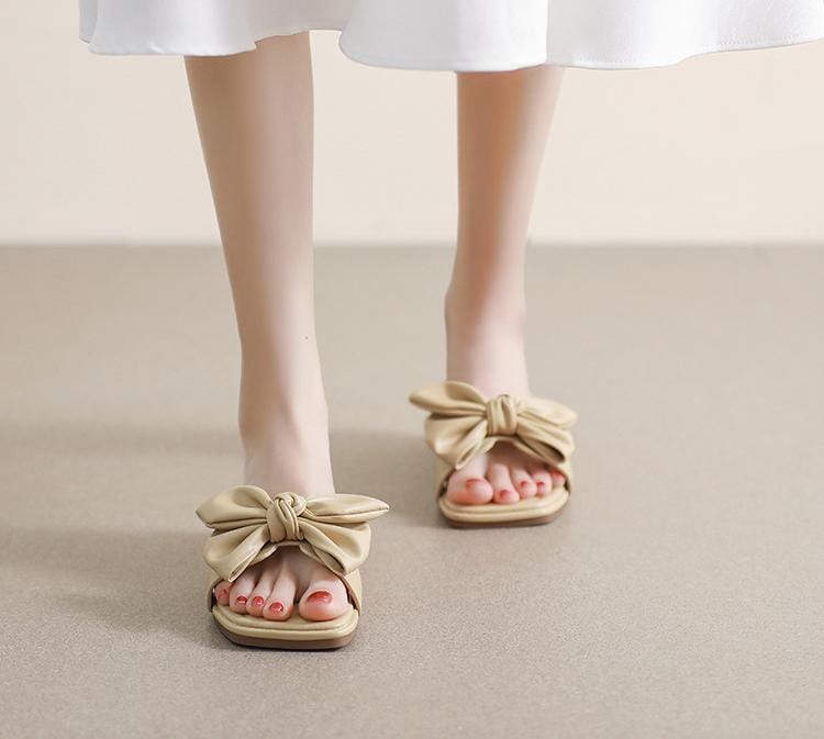 Bowknot Slippers Women 37 - Tuzzut.com Qatar Online Shopping