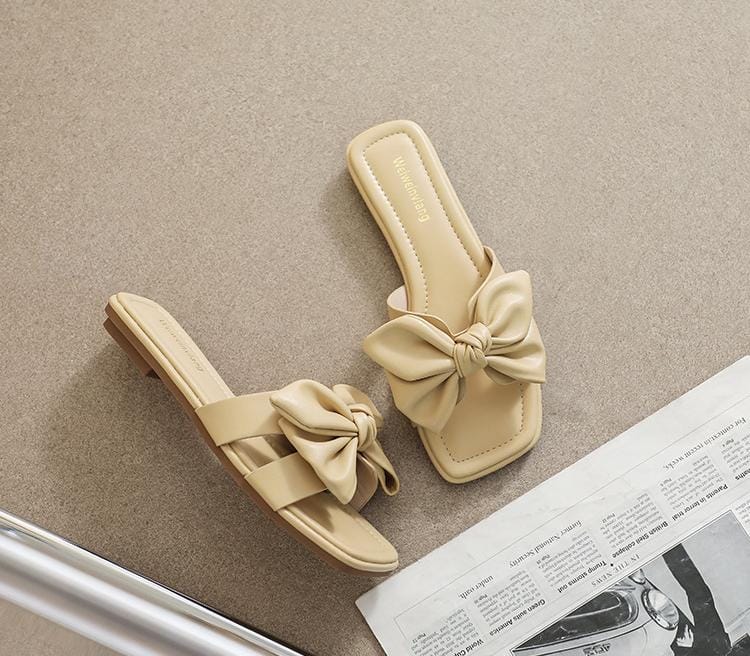 Bowknot Slippers Women 37 - Tuzzut.com Qatar Online Shopping