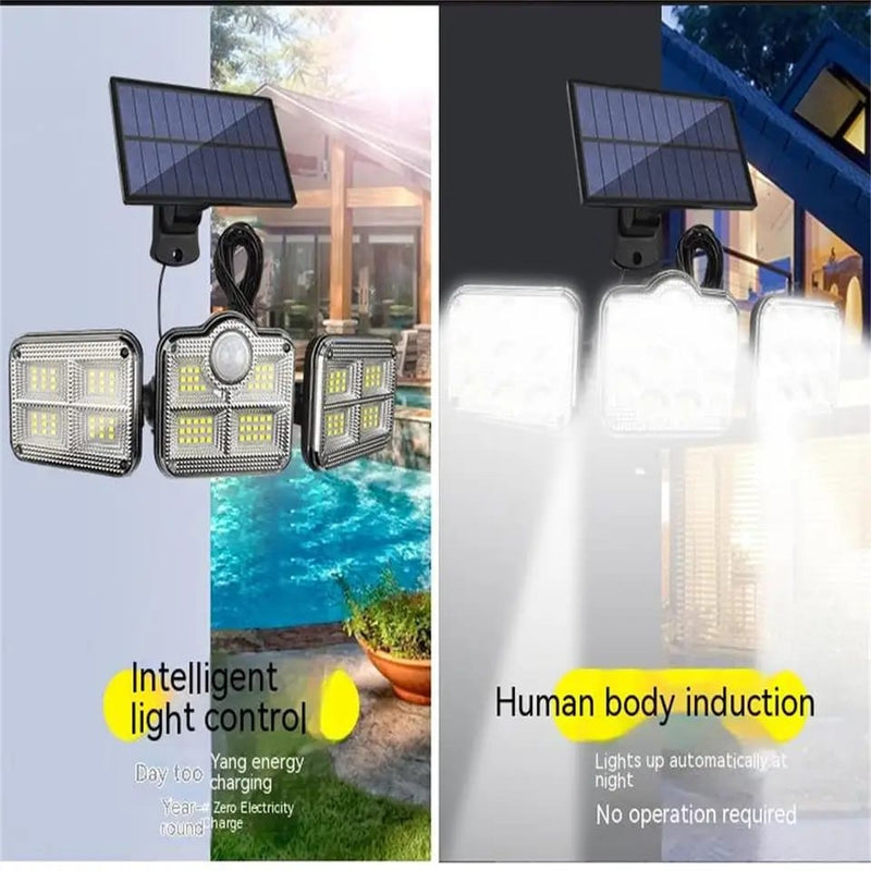 Solar Light With Remote Control 2400mah Lithium Battery Outdoor - Tuzzut.com Qatar Online Shopping