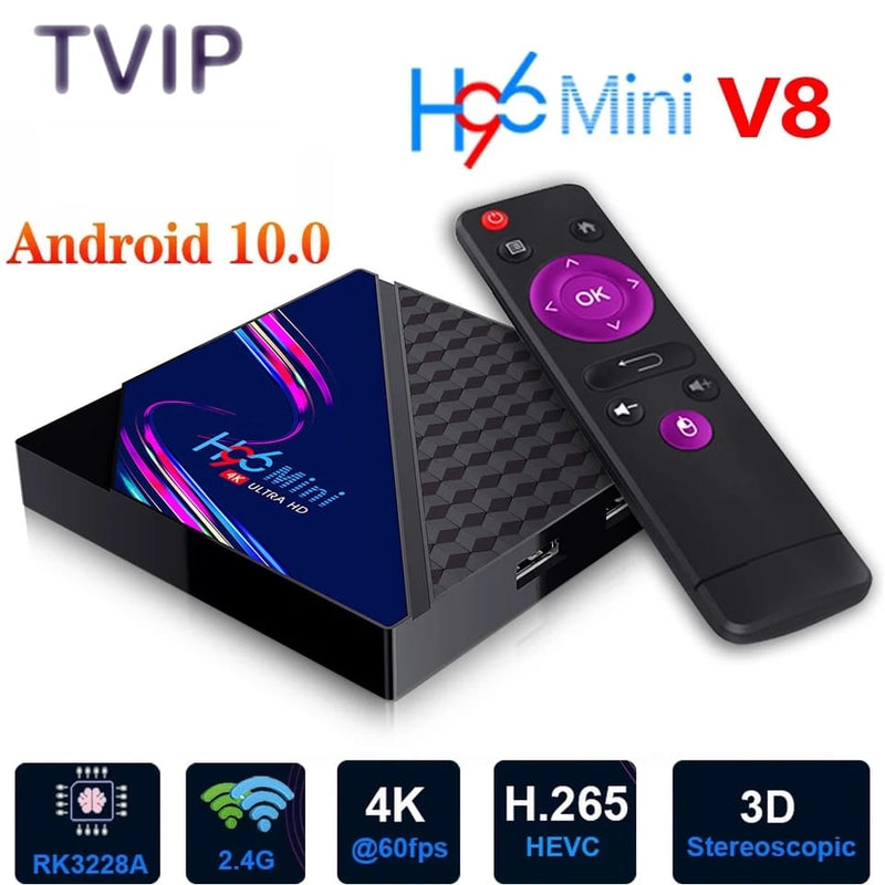 Android 10.0 Smart Mini TV Box 1080P 4K 3D Media Player Set top Box V8 - Tuzzut.com Qatar Online Shopping