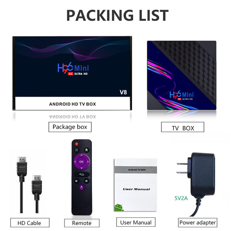 Android 10.0 Smart Mini TV Box 1080P 4K 3D Media Player Set top Box V8 - Tuzzut.com Qatar Online Shopping