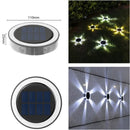 Solar Wall Light Outdoor Garden Deck Round Petal Fence Light S4884984 - Tuzzut.com Qatar Online Shopping