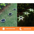 Solar Wall Light Outdoor Garden Deck Round Petal Fence Light S4884984 - Tuzzut.com Qatar Online Shopping