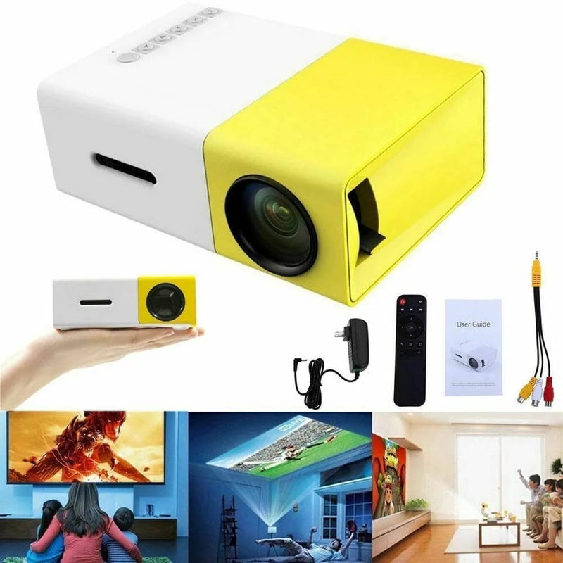 Mini LED Projector 1080P HDMI-compatible HD Full Screen USB Audio Portable Home Media - Tuzzut.com Qatar Online Shopping
