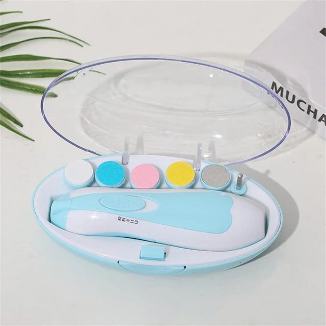 Kids Baby Nail Trimmer Electric Baby Manicure Pedicure Nail Clipper Cutter Scissors Care Set New Born - Tuzzut.com Qatar Online Shopping