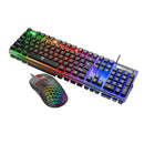 V4 mechanical touch keyboard mouse set game set luminous wired photoelectric keyboard - Tuzzut.com Qatar Online Shopping