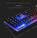 V4 mechanical touch keyboard mouse set game set luminous wired photoelectric keyboard - Tuzzut.com Qatar Online Shopping