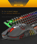 V4 mechanical touch keyboard mouse set game set luminous wired photoelectric keyboard - Tuzzut.com Qatar Online Shopping