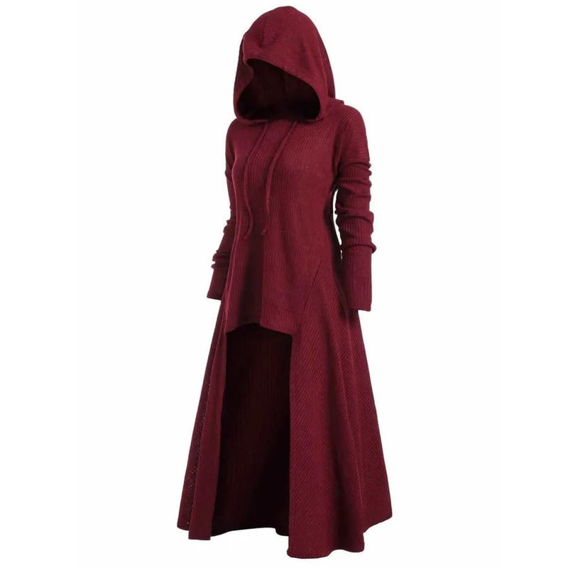 Gothic Punk Jacket Women Red Hooded Plus size Winter L S4072672 - Tuzzut.com Qatar Online Shopping