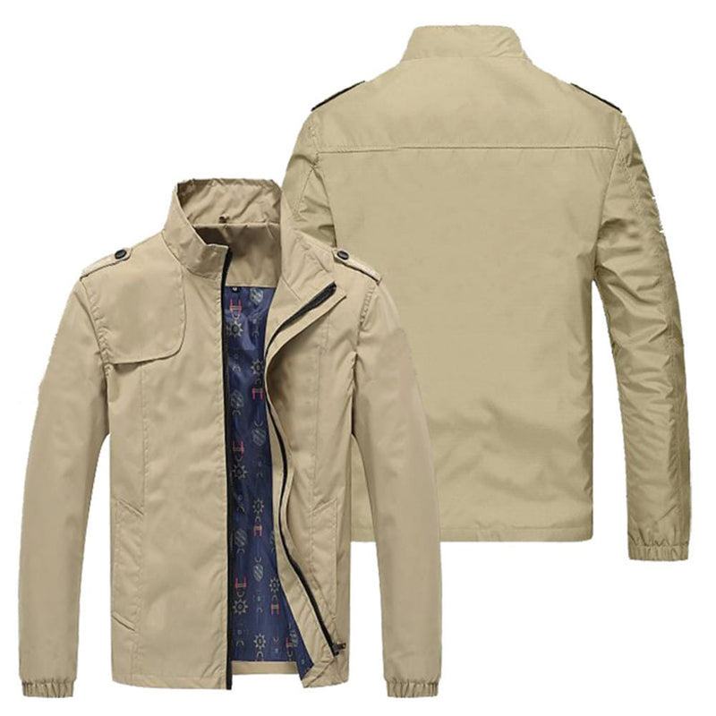 Men's Charge Coat Polyester Jacket Vintage Motorcycle Windproof Fashion Motorcycle XL S5033360 - Tuzzut.com Qatar Online Shopping