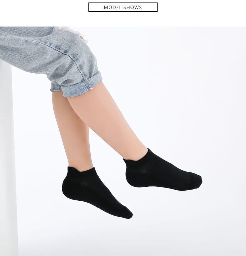 6 Pairs Low Cut Black Ankle Short Cotton Socks 6748 6 Pairs Low Cut Black Ankle Short Cotton Socks 6748