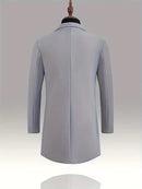 Men's Classic Long Trench Coat, Casual Single Breasted Retro Overcoat For Fall/Winter Jacket 2XL S4170965 - Tuzzut.com Qatar Online Shopping