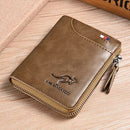 Vintage Business Credit Card Holder Case Anti-Theft Clutch Short Men's Leather Wallet Large Capacity 0188 - Tuzzut.com Qatar Online Shopping