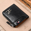 Vintage Business Credit Card Holder Case Anti-Theft Clutch Short Men's Leather Wallet Large Capacity 0188 - Tuzzut.com Qatar Online Shopping
