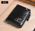 Vintage Business Credit Card Holder Case Anti-Theft Clutch Short Men's Leather Wallet Large Capacity 0188 - Tuzzut.com Qatar Online Shopping