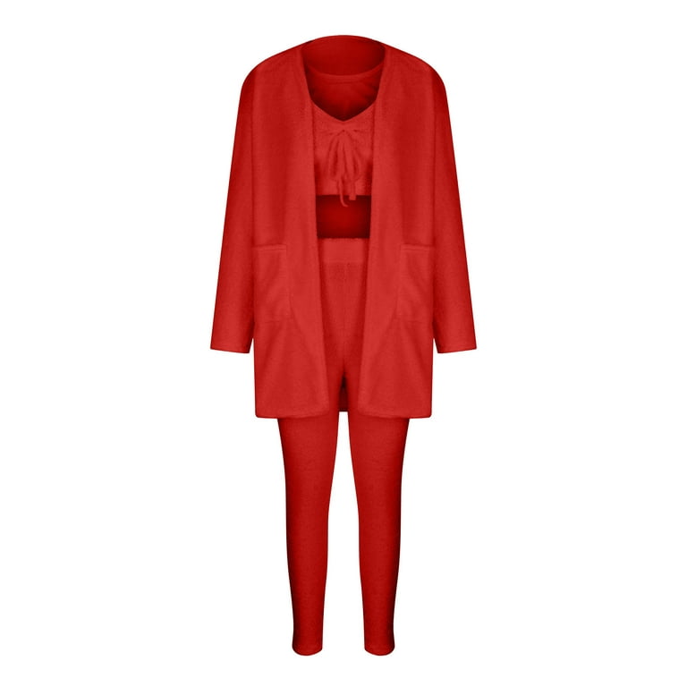 New Autumn Winter Women'S Velvet Pajamas Set Crop Top+Long Pants+Coat 3 Pieces 30495 New Autumn Winter Women'S Velvet Pajamas Set Crop Top+Long Pants+Coat 3 Pieces 30495