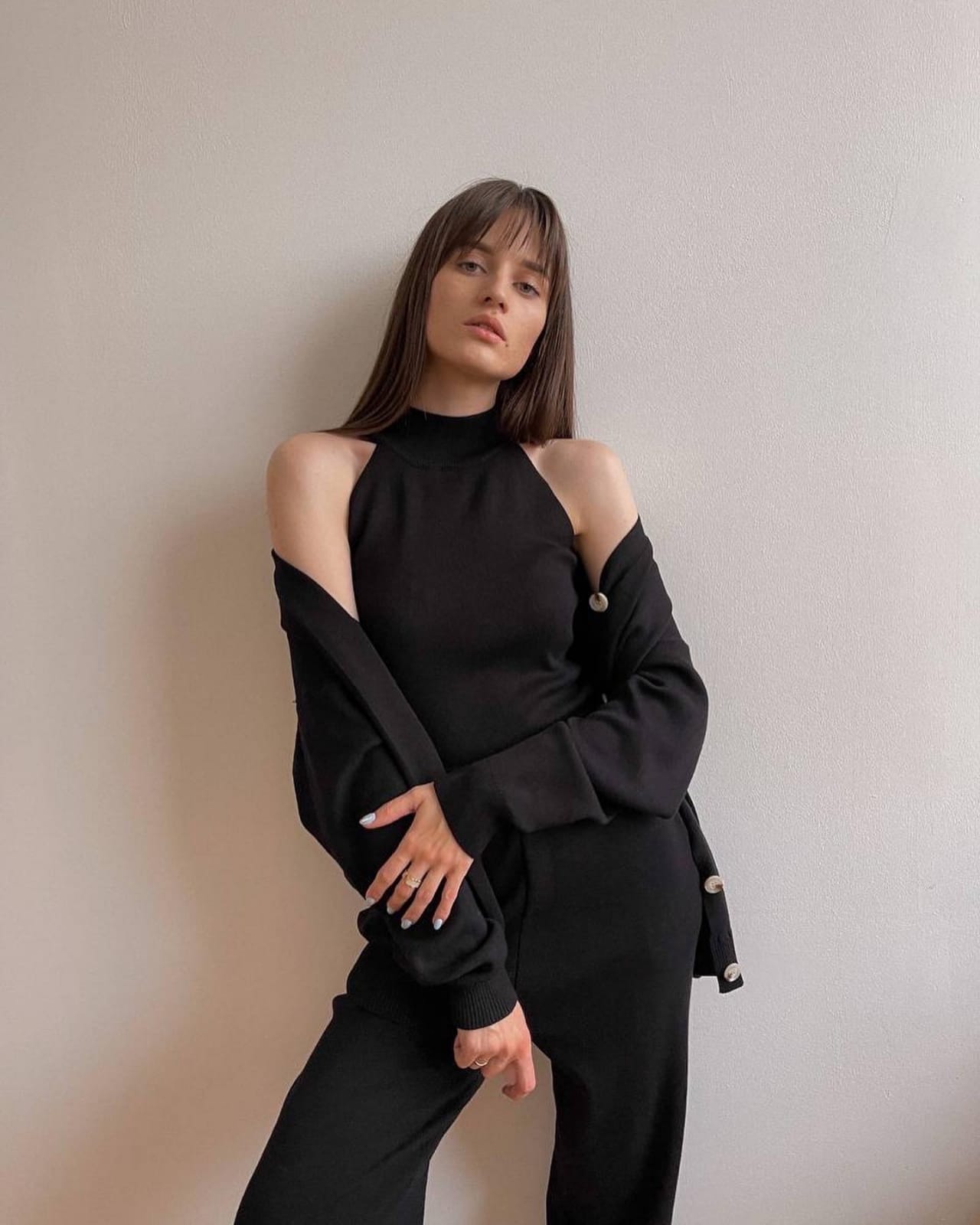 Style knitted three-piece suit L B-43825 Style knitted three-piece suit L B-43825