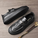 Fashion Men's Loafers Comfort Alligator Leather Pattern Dress Casual Slip on Shoe 42 - Tuzzut.com Qatar Online Shopping