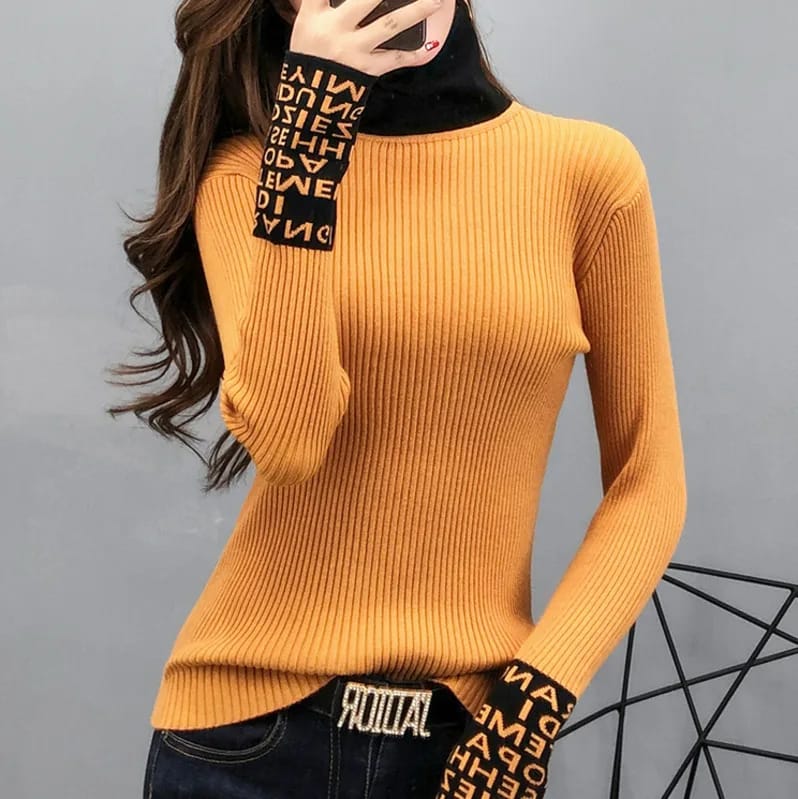 Women Sweaters And Pullovers Turtleneck Slim Sweaters Ladies Knitted Women Sweaters And Pullovers Turtleneck Slim Sweaters Ladies Knitted