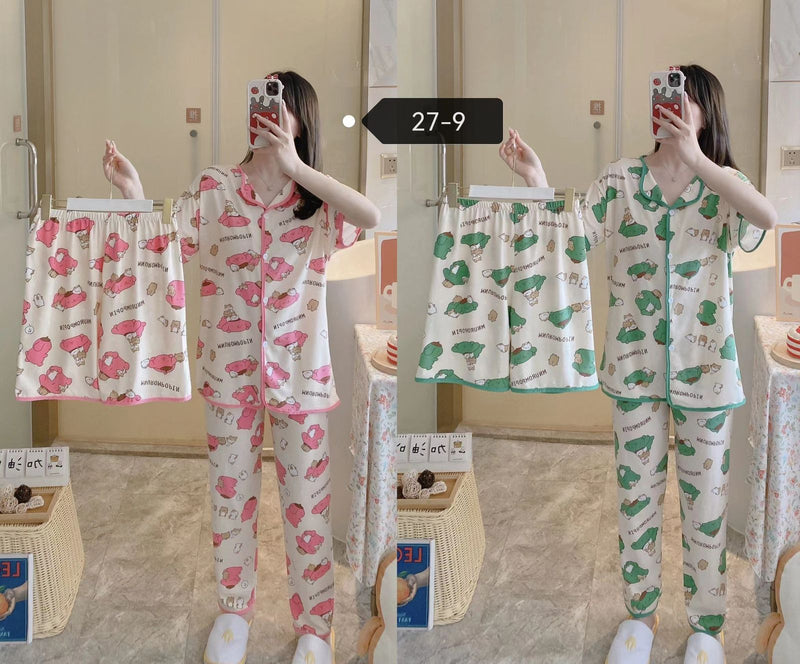 3 Pcs Women's Pajama Home Wear P27-9 - Tuzzut.com Qatar Online Shopping