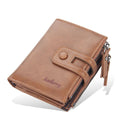 Vintage Men Leather Wallet Short Slim Mini Male Card Pack Purse de18 - Tuzzut.com Qatar Online Shopping