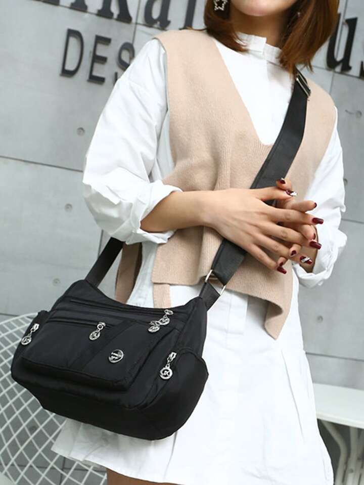 Waterproof Nylon Bag Fashion Women Single Shoulder Bag  S4998972 - Tuzzut.com Qatar Online Shopping