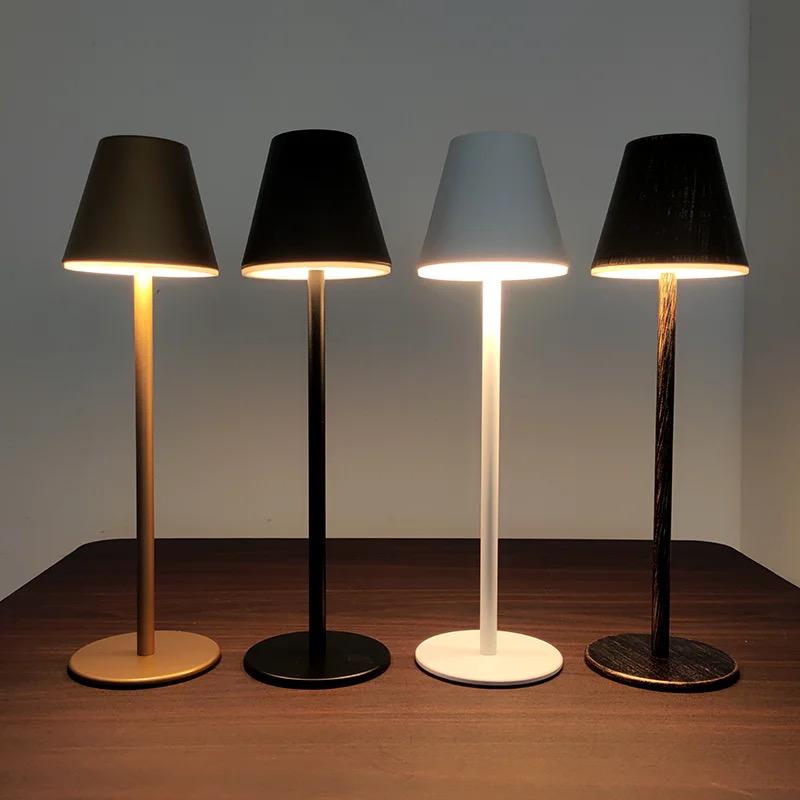 Rechargable Cordless Table Nordic Iron Art Fashion Touch Dimming Lamp M-321 - Tuzzut.com Qatar Online Shopping