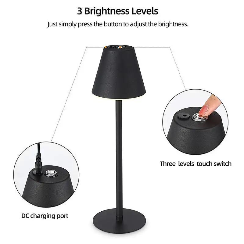 Rechargable Cordless Table Nordic Iron Art Fashion Touch Dimming Lamp M-321 Rechargable Cordless Table Nordic Iron Art Fashion Touch Dimming Lamp M-321