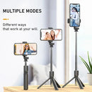Bluetooth Selfie Stick Wireless Retractable Mini Tripod with Wireless Remote Shutter S03 - Tuzzut.com Qatar Online Shopping