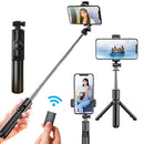 Bluetooth Selfie Stick Wireless Retractable Mini Tripod with Wireless Remote Shutter S03 - Tuzzut.com Qatar Online Shopping