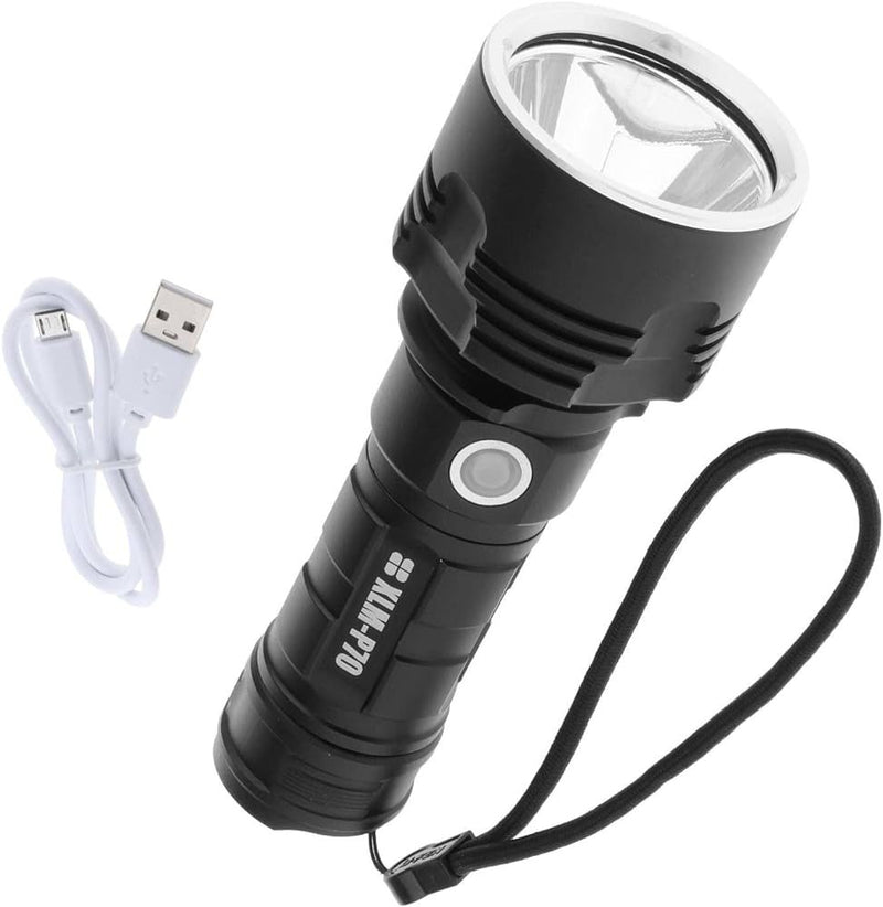 Rechargeable LED Powerful Flashlight with Bright Lamp X-9 - Tuzzut.com Qatar Online Shopping
