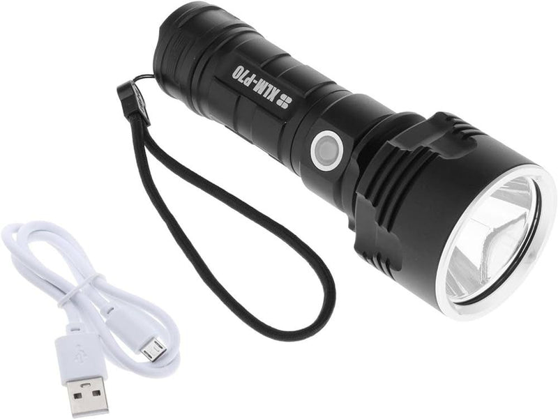Rechargeable LED Powerful Flashlight with Bright Lamp X-9 - Tuzzut.com Qatar Online Shopping