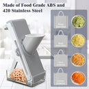 Safety Mandoline Slicer Food Chopper Slicer Cutter with Container X-432 - Tuzzut.com Qatar Online Shopping