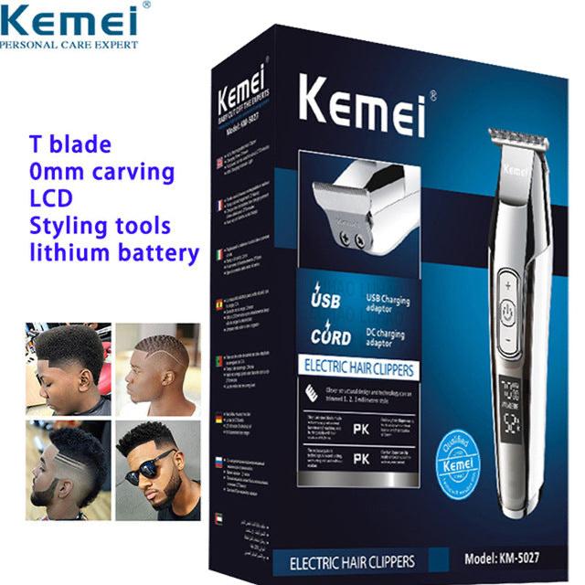 Kemei-Barber Mute Noise Reduction Electric Push Shear Electric Digital Display KM-5027 - Tuzzut.com Qatar Online Shopping