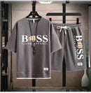 Men's Casual Sports Set Young Men's Short Sleeve Set TS31 - Tuzzut.com Qatar Online Shopping