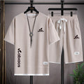 Men's Casual Abiaous Sports Set Young Short Sleeve Set TS30 - Tuzzut.com Qatar Online Shopping