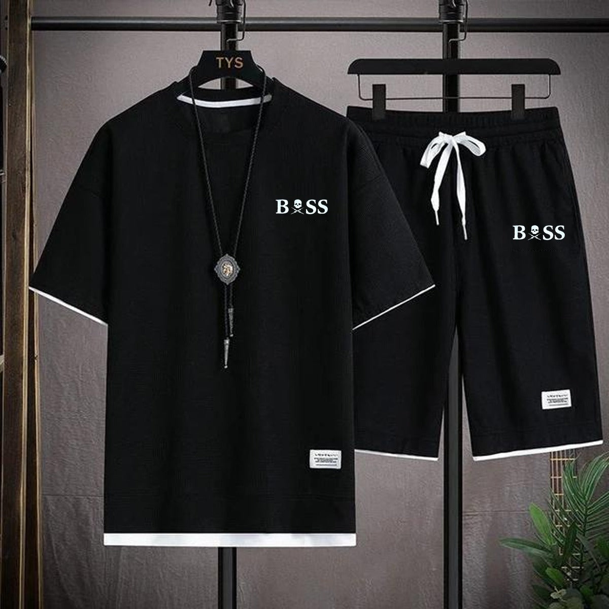 Men's Two Piece Set Casual T-Shirt And Shorts TS32 Men's Two Piece Set Casual T-Shirt And Shorts TS32