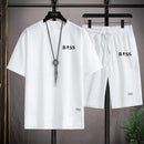 Men's Two Piece Set Casual T-Shirt And Shorts TS32 - Tuzzut.com Qatar Online Shopping