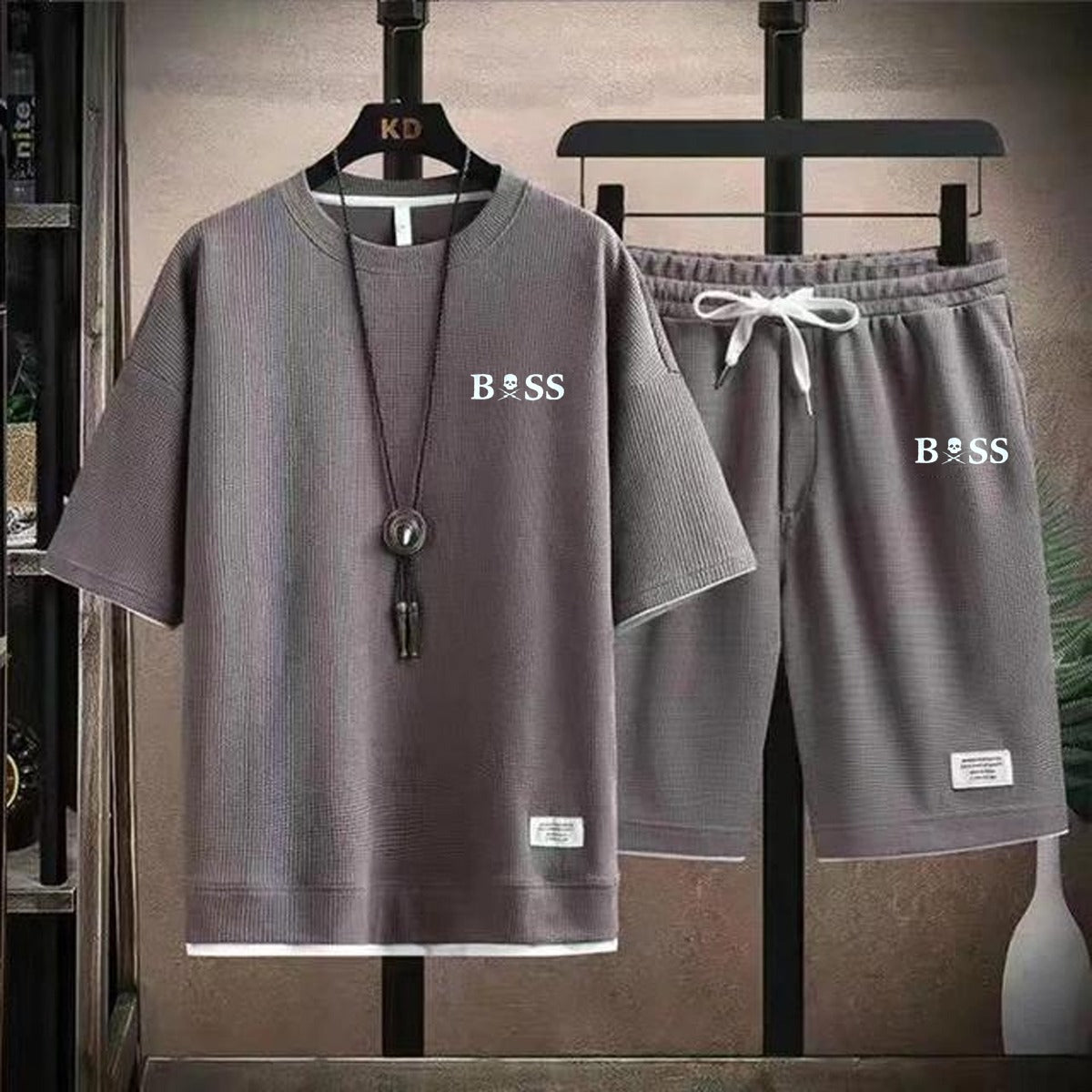 Men's Two Piece Set Casual T-Shirt And Shorts TS32 Men's Two Piece Set Casual T-Shirt And Shorts TS32