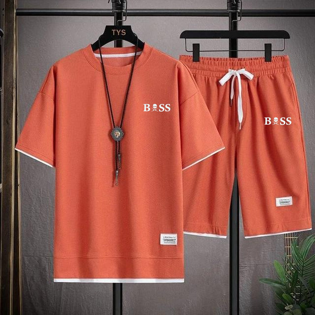 Men's Two Piece Set Casual T-Shirt And Shorts TS32 Men's Two Piece Set Casual T-Shirt And Shorts TS32