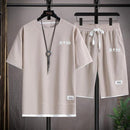 Men's Two Piece Set Casual T-Shirt And Shorts TS32 - Tuzzut.com Qatar Online Shopping