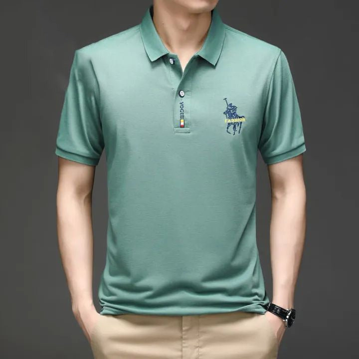 Men's Golf T-Shirts Short Sleeve Polo with Embroidered Logo TS35 - Tuzzut.com Qatar Online Shopping
