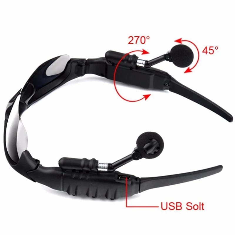 Wireless Stereo Headphones With Microphone Cycling Sports Polarized glasses, - Tuzzut.com Qatar Online Shopping