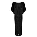 Cocktail Maxi Dress for Women Sparkly Slim Fitted B-112330 - Tuzzut.com Qatar Online Shopping