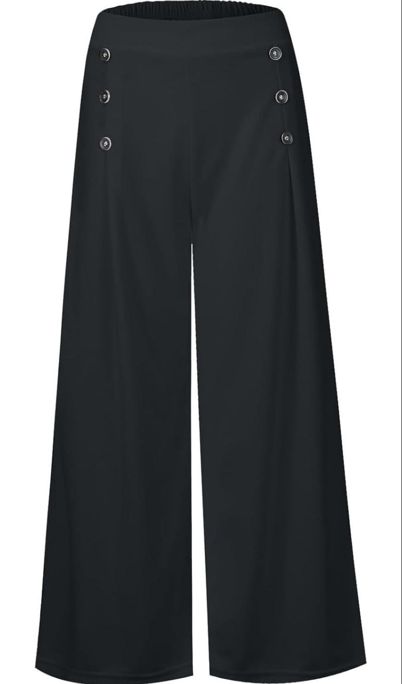 Womens Elastic High Waist Wide Leg Cropped Palazzo Pants X3732132 - Tuzzut.com Qatar Online Shopping