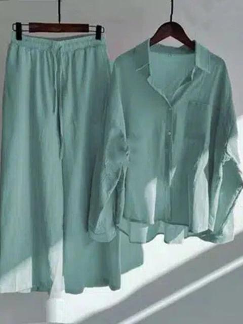 Retro Plus Size Women High Waist Loose Women's 2 Piece Sets TS40 Retro Plus Size Women High Waist Loose Women's 2 Piece Sets TS40