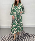 Fall Women's Printed Loose Casual Dresses B-88674 - Tuzzut.com Qatar Online Shopping