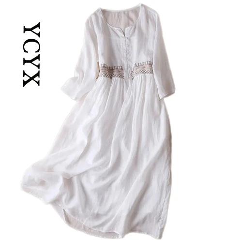 Women Round Neck Wrist Sleeve Vestidos Dress B-113389 - Tuzzut.com Qatar Online Shopping